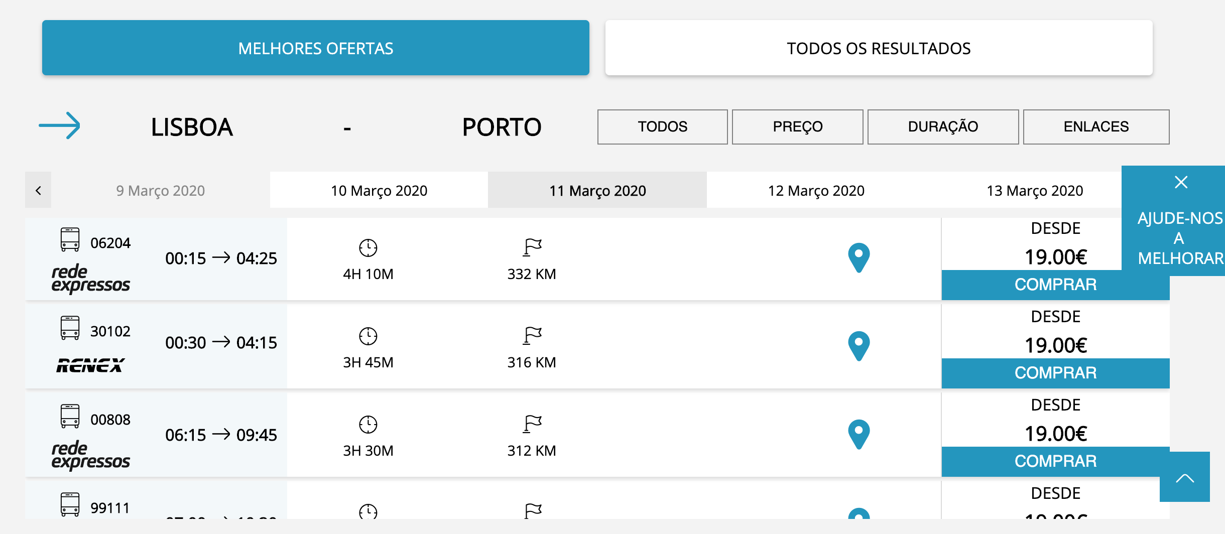 Билеты в Порту на автобусе